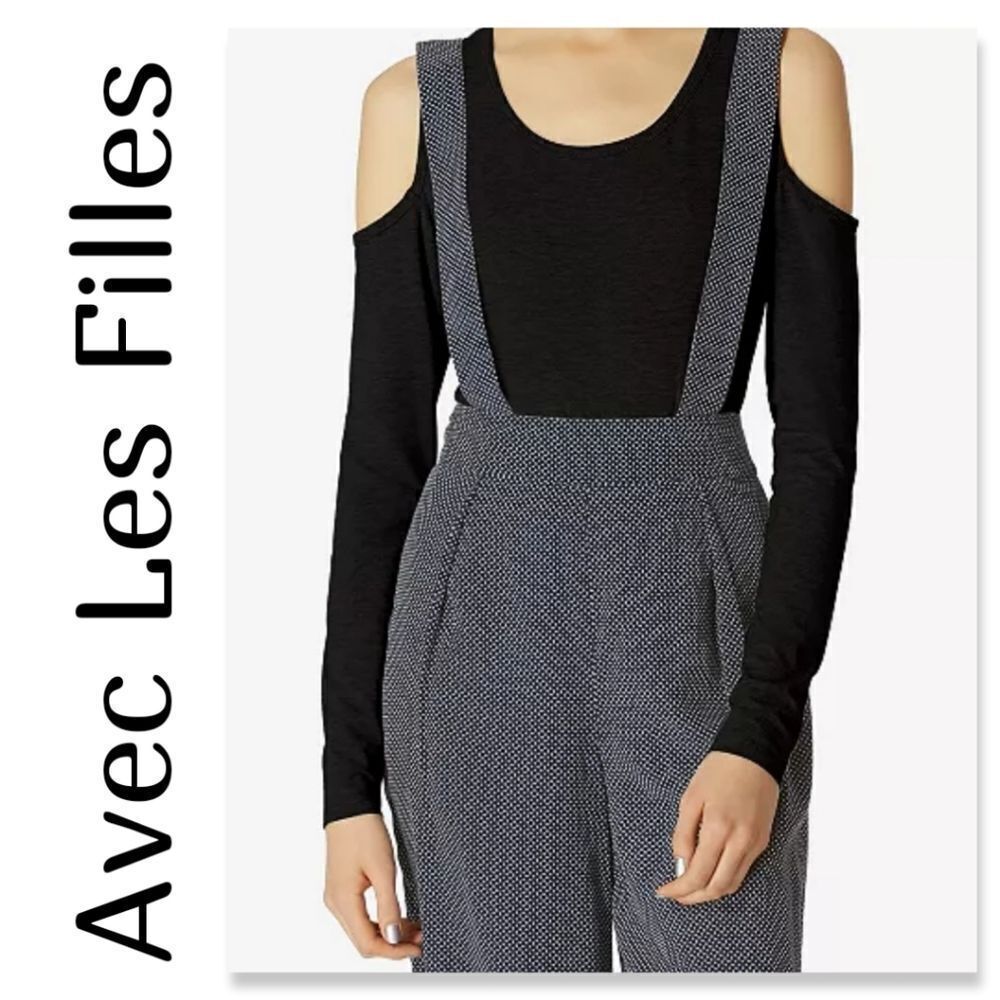 NWT Avec Les FillesWide-Leg Suspender Pants